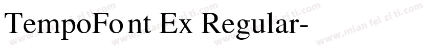 TempoFont Ex Regular字体转换
